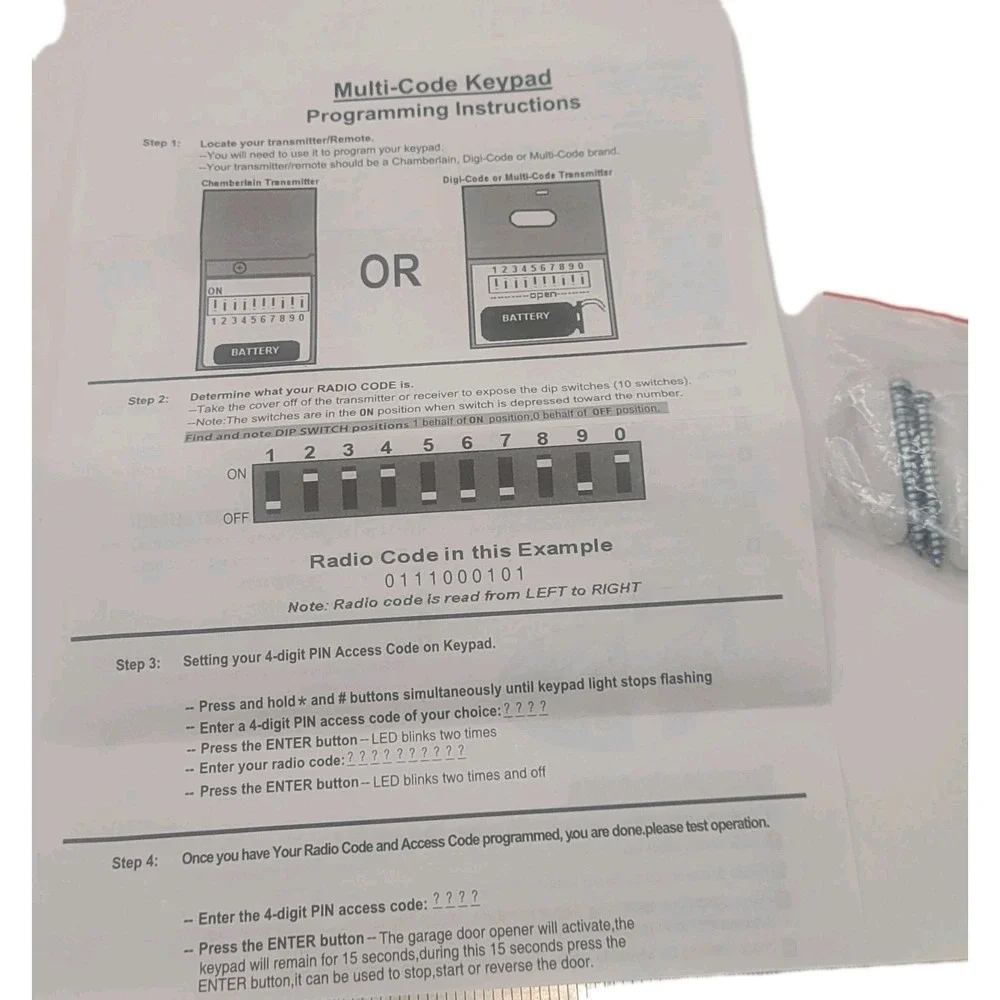 Compatable With LiftMaster 877LM‎ Universal Garage Door Opener Keypad